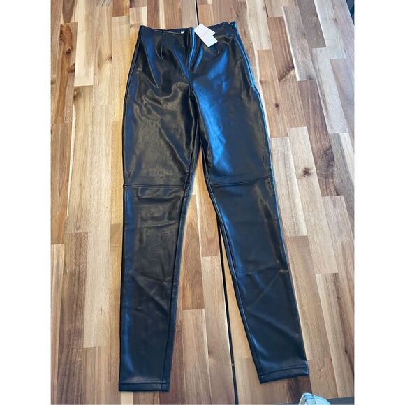 Abercrombie & Fitch Classic Skinny Vegan Leather Pants - Picture 1 of 5